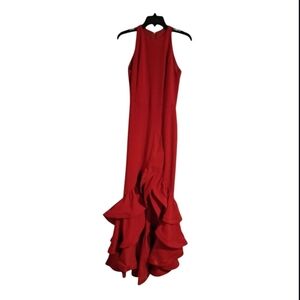 Betsy & Adam Red High Low Dress